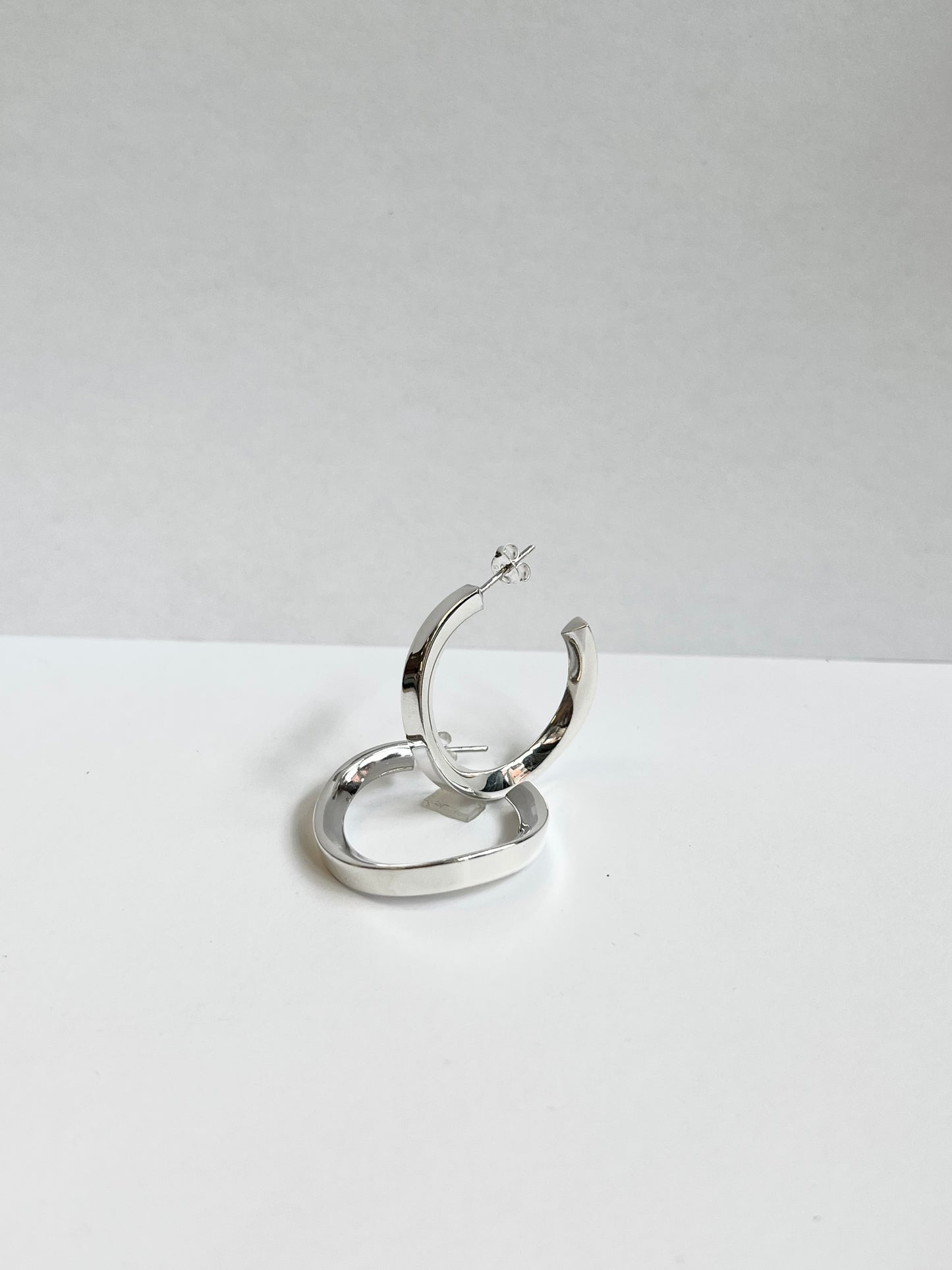 Wave Threader Hoop Earrings