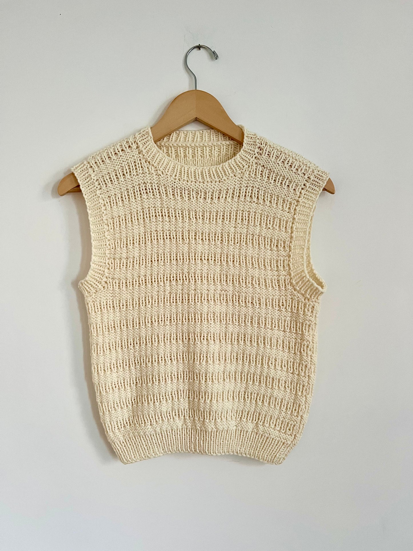 Hand knit vests by Upcycle