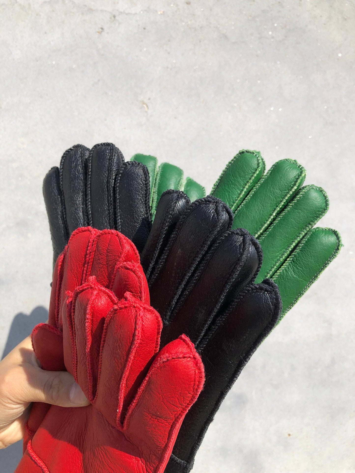 LEATHER SHEARLING GLOVE
