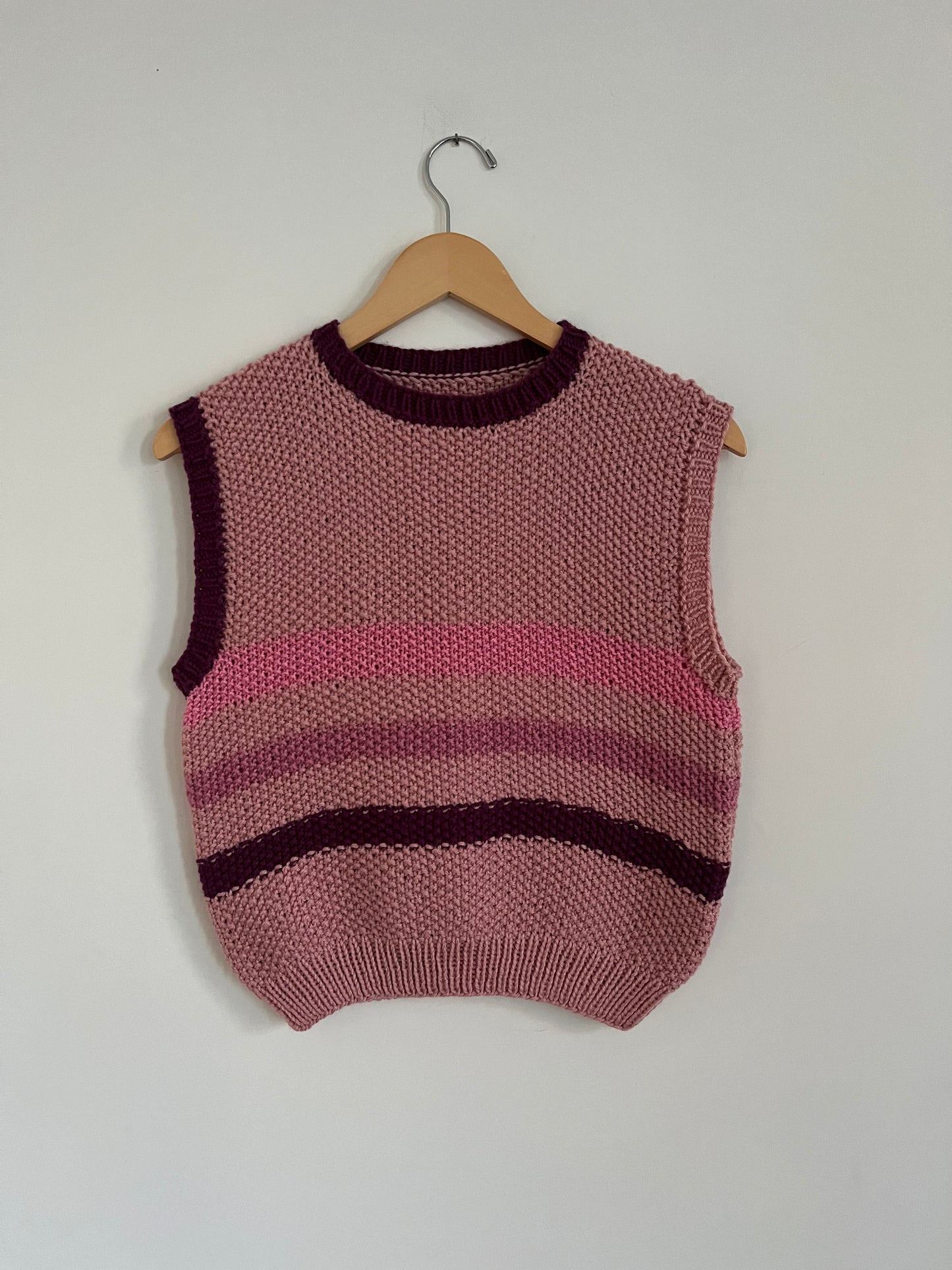 Hand knit vests by Upcycle