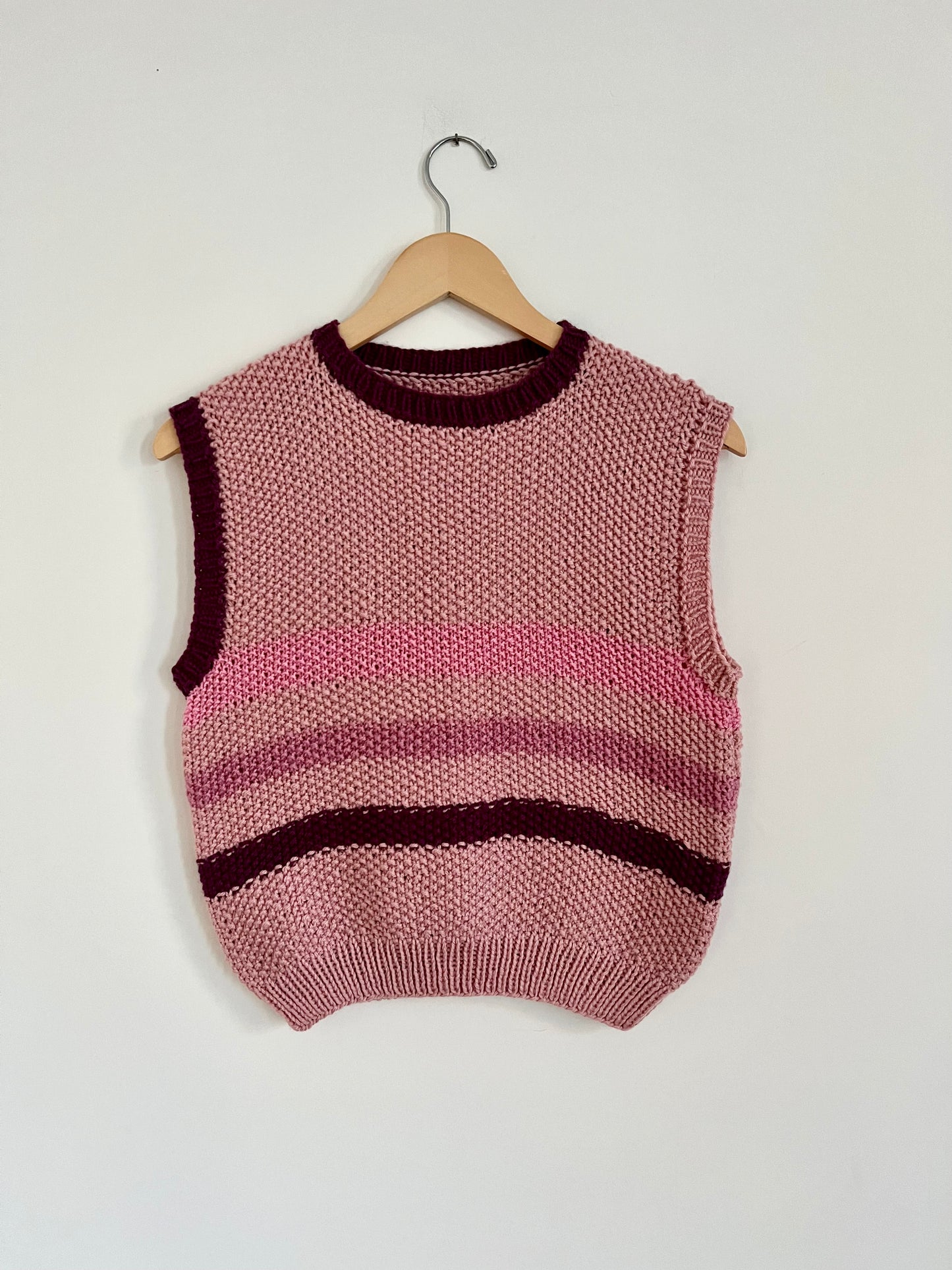 Hand knit vests by Upcycle