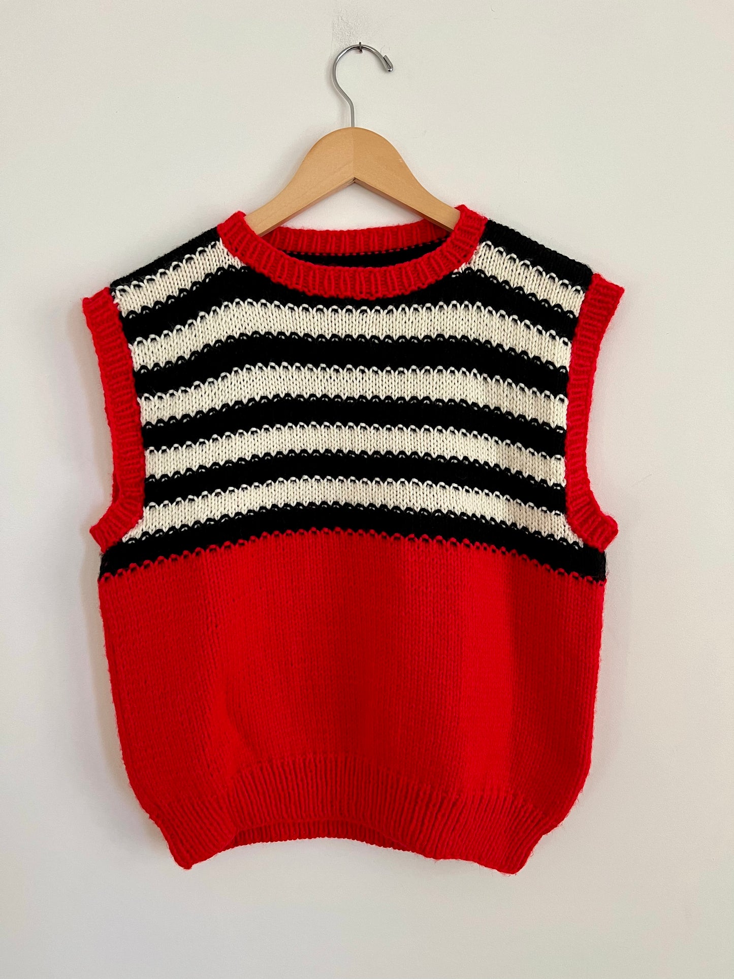 Hand knit vests by Upcycle