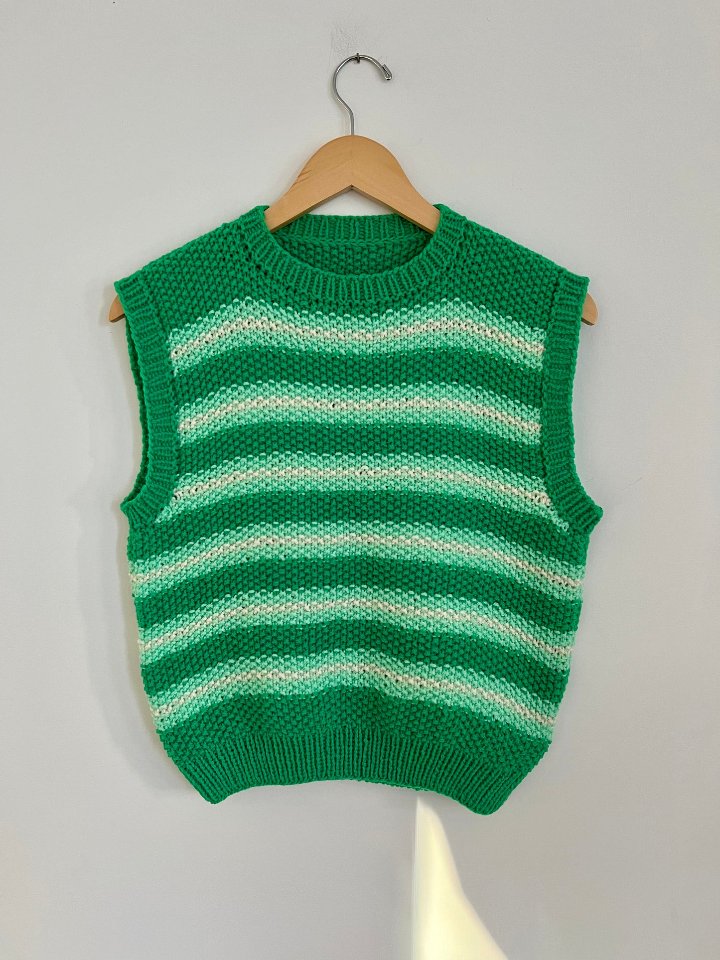 Hand knit vests by Upcycle