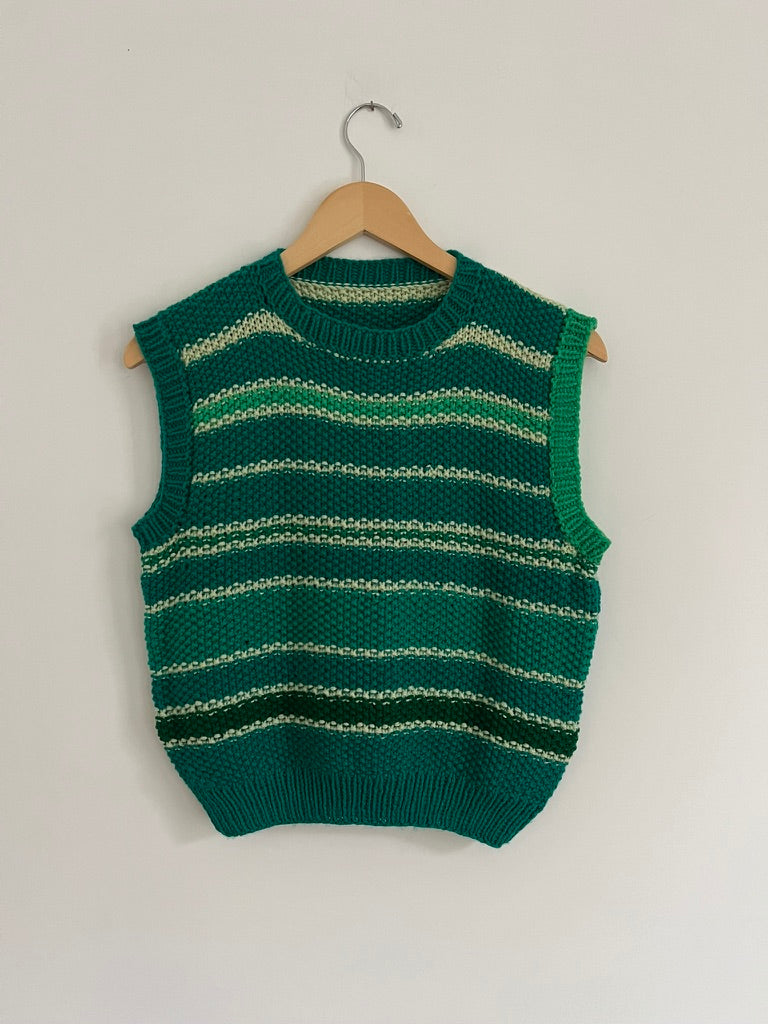 Hand knit vests by Upcycle