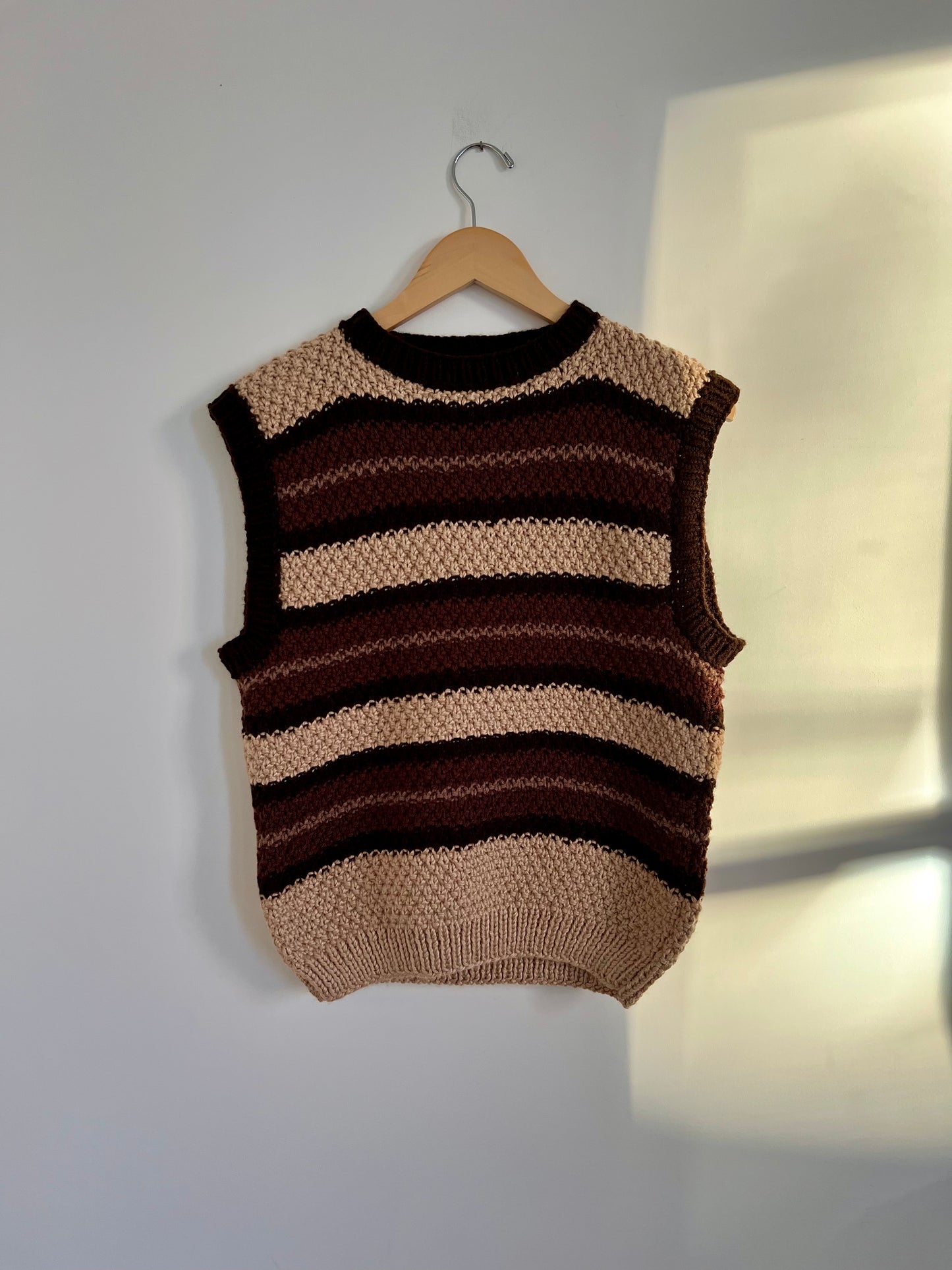 Hand knit vests by Upcycle