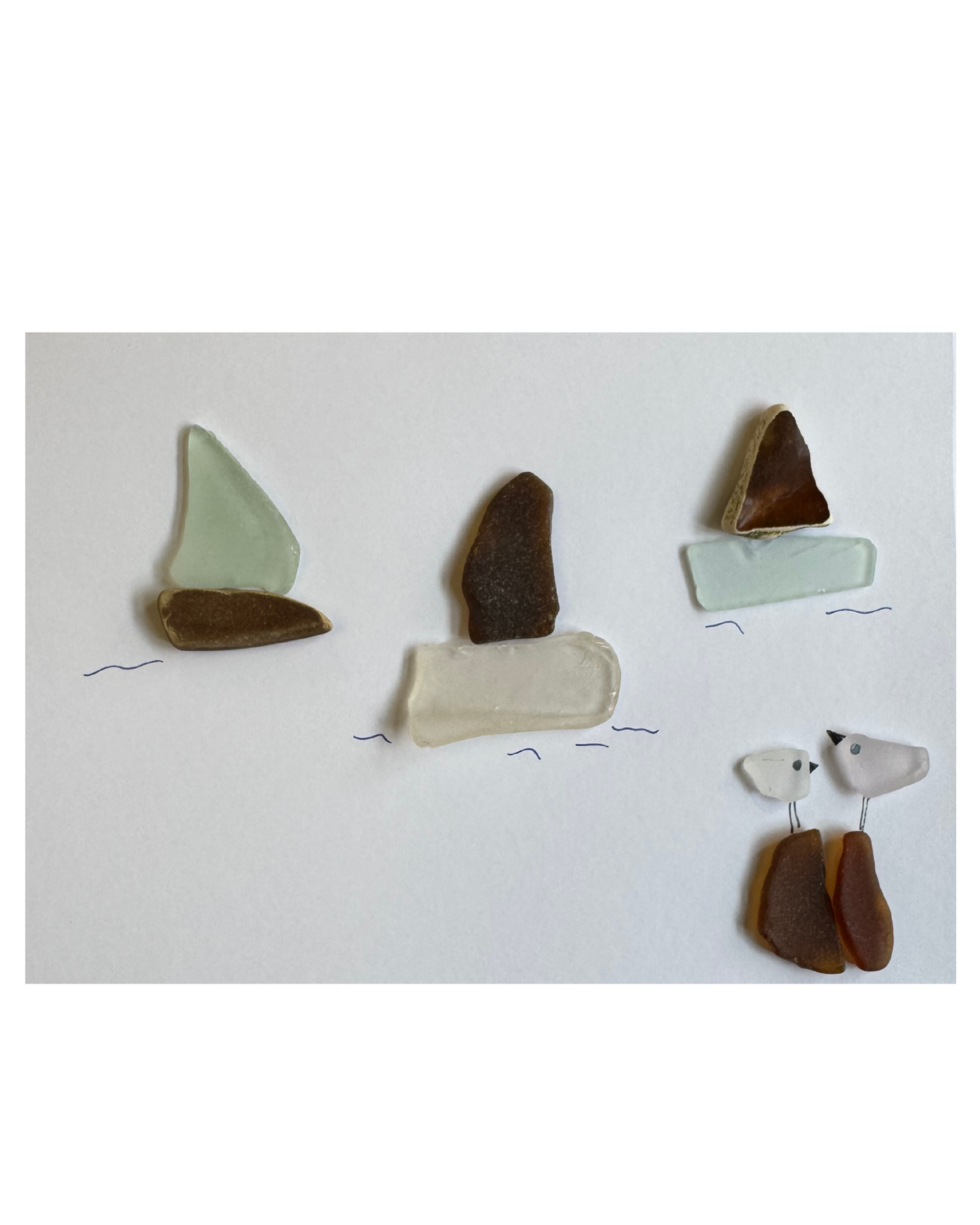 Handmade Sea Glass Cards