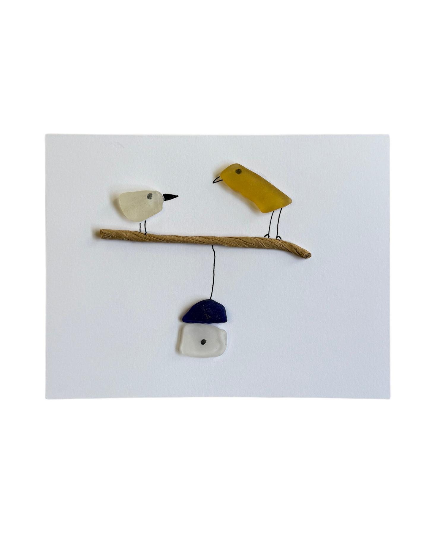 Handmade Upcycled Sea Glass Cards