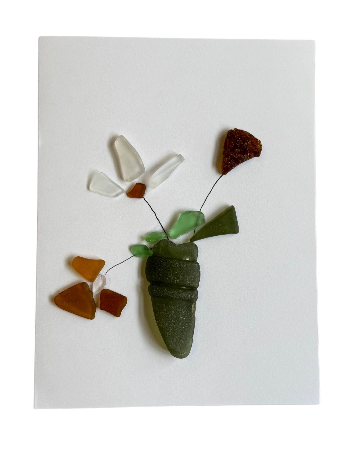 Handmade Upcycled Sea Glass Cards