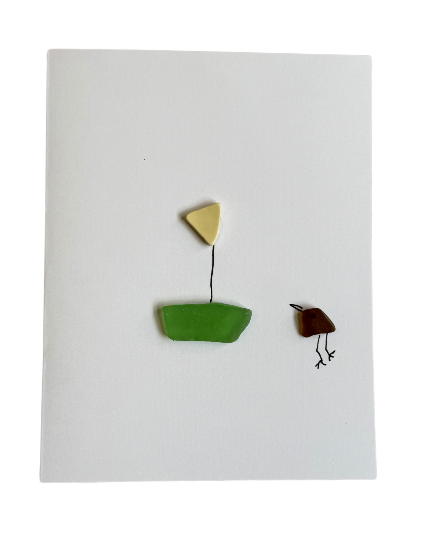 Handmade Upcycled Sea Glass Cards