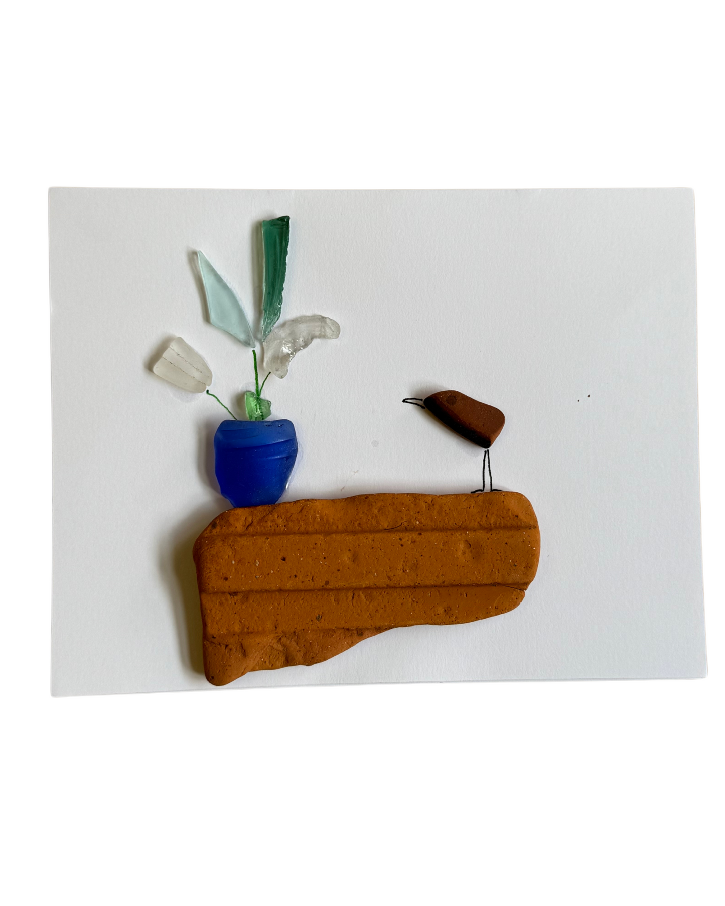 Handmade Upcycled Sea Glass Cards