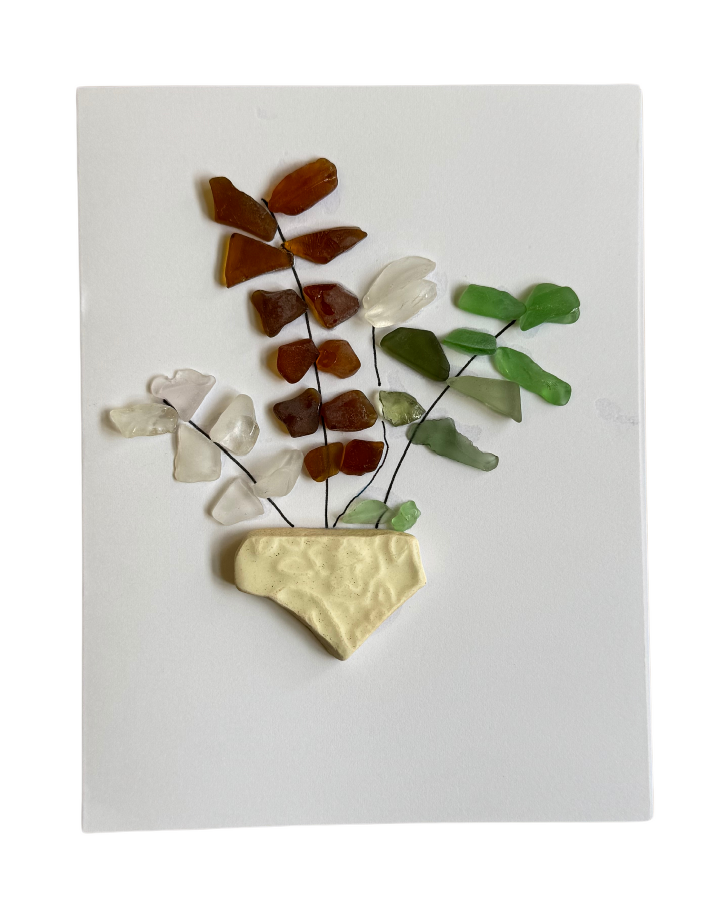 Handmade Upcycled Sea Glass Cards