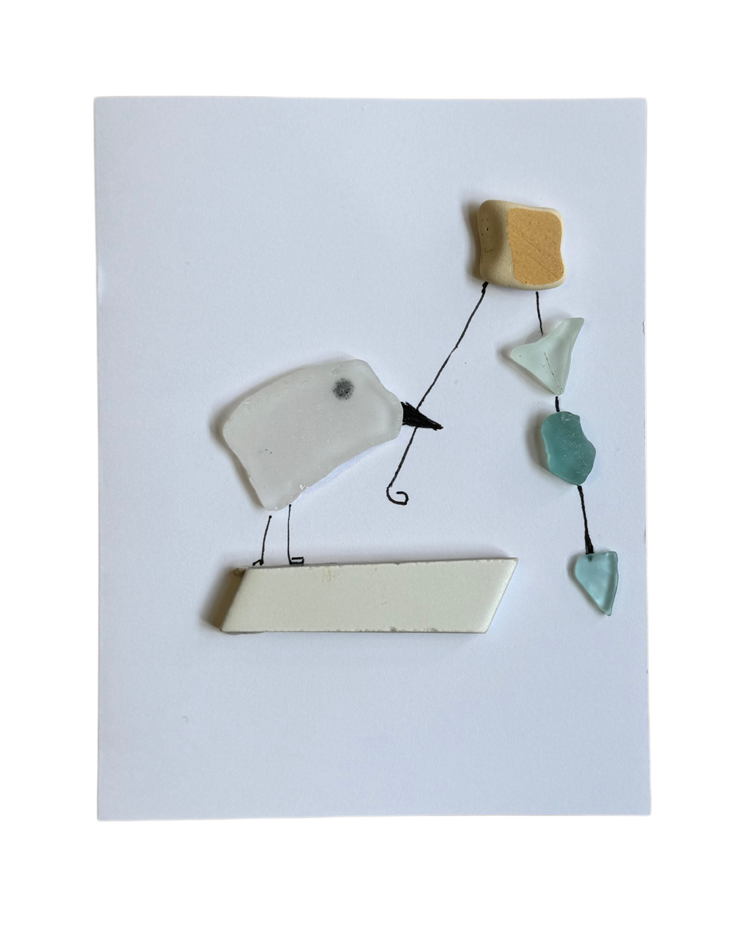 Handmade Upcycled Sea Glass Cards
