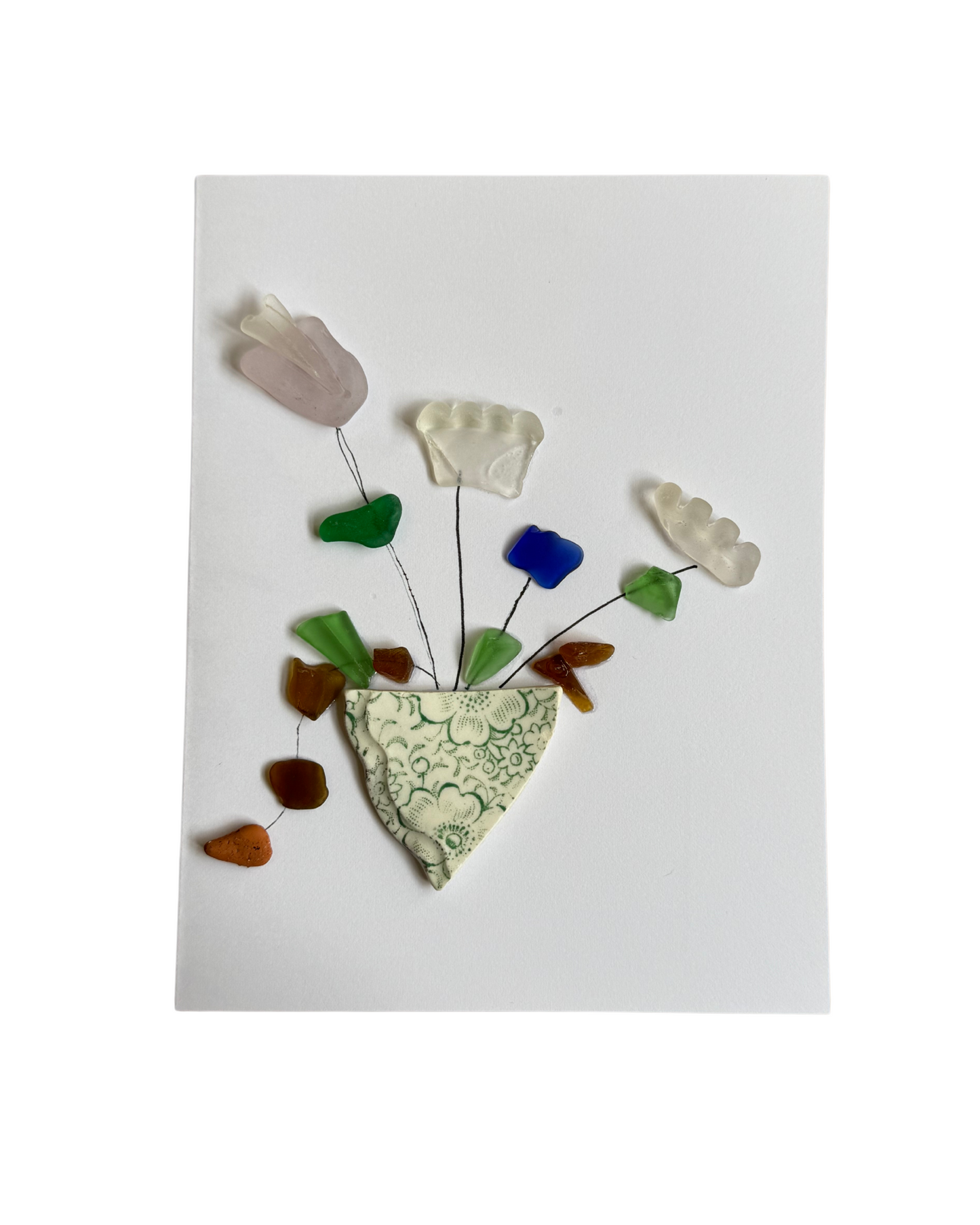 Handmade Upcycled Sea Glass Cards