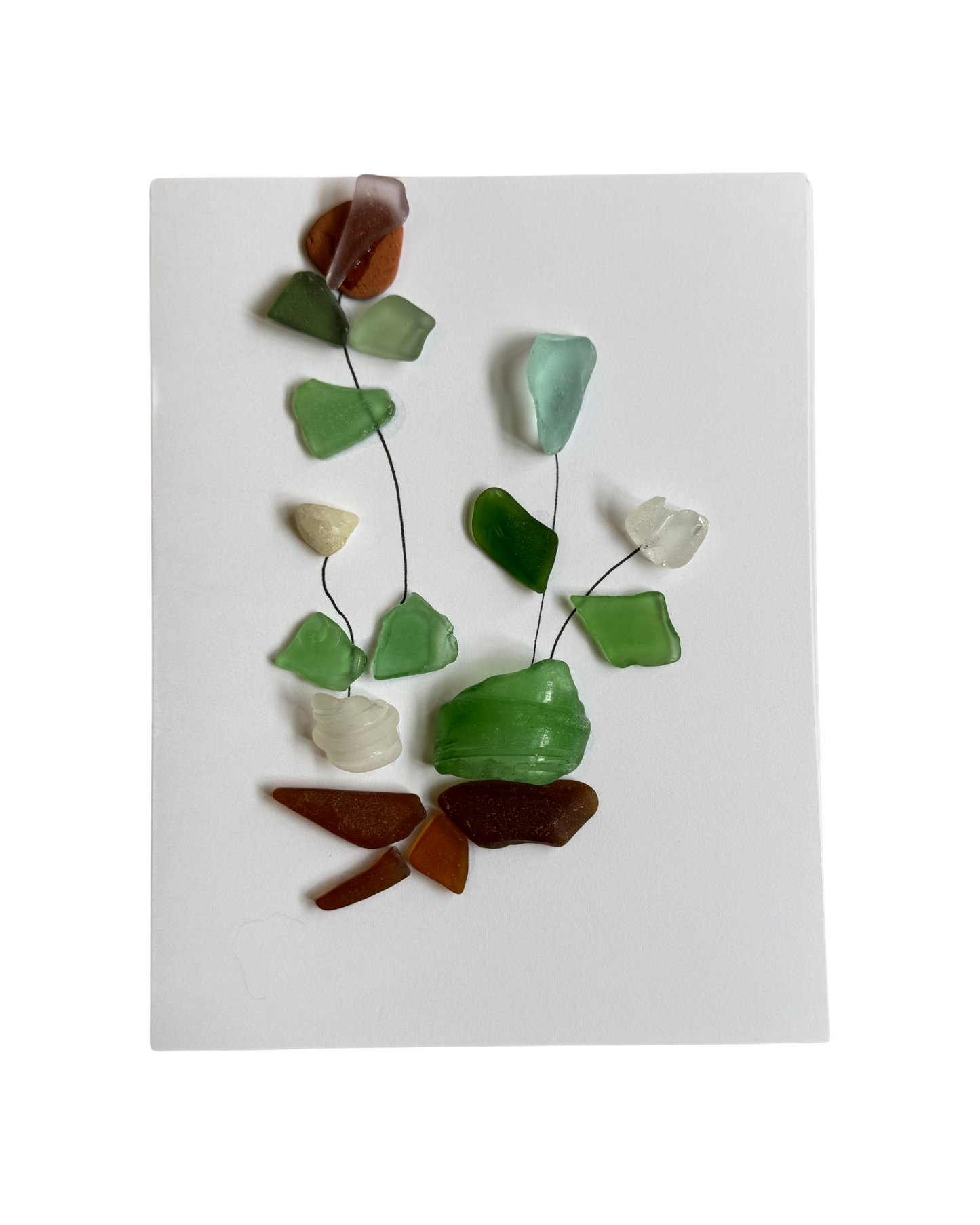 Handmade Upcycled Sea Glass Cards