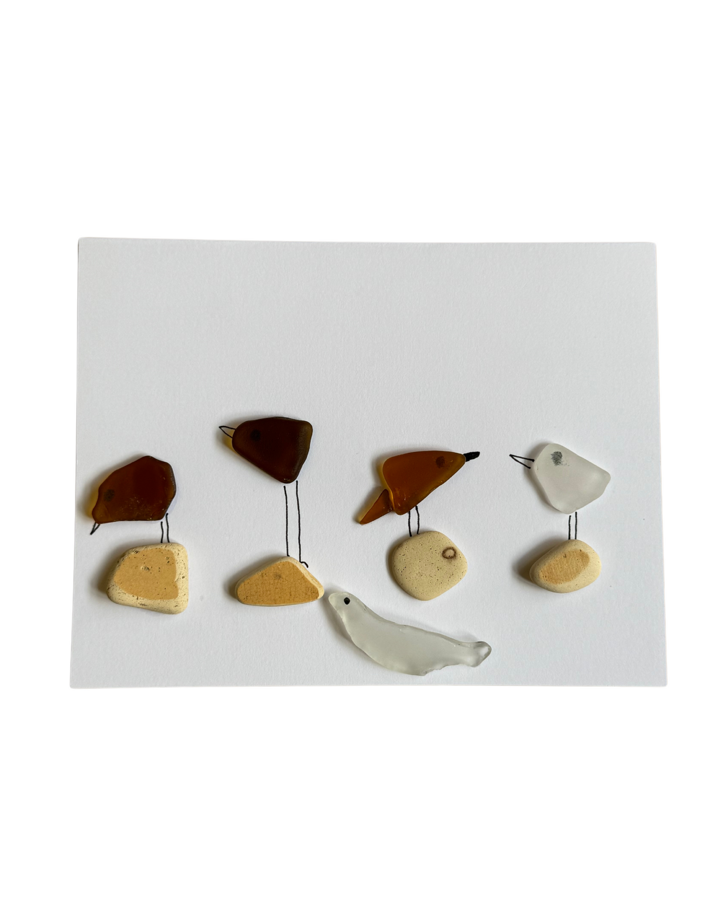 Handmade Upcycled Sea Glass Cards