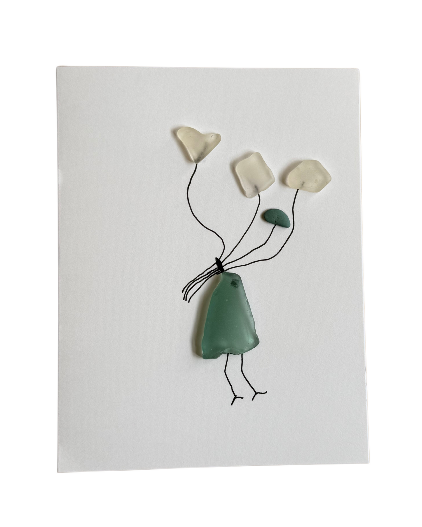 Handmade Upcycled Sea Glass Cards