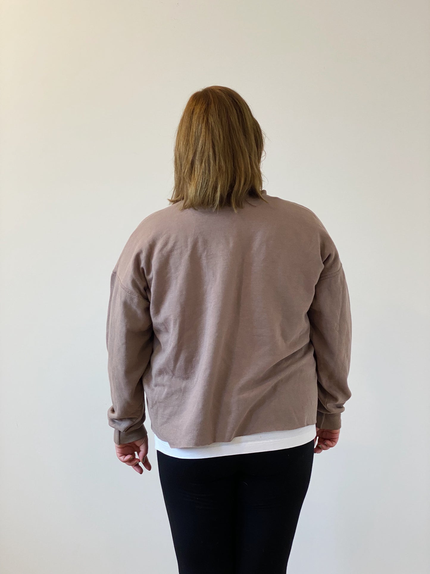 Cropped pullover sweater (L)