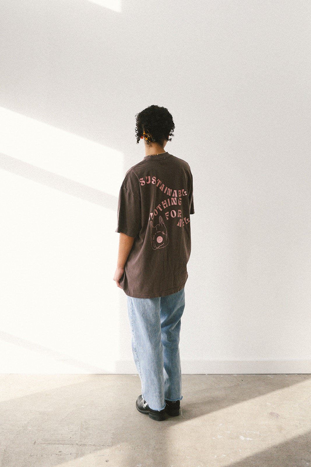 Upcycle brand t-shirt (pink logo)