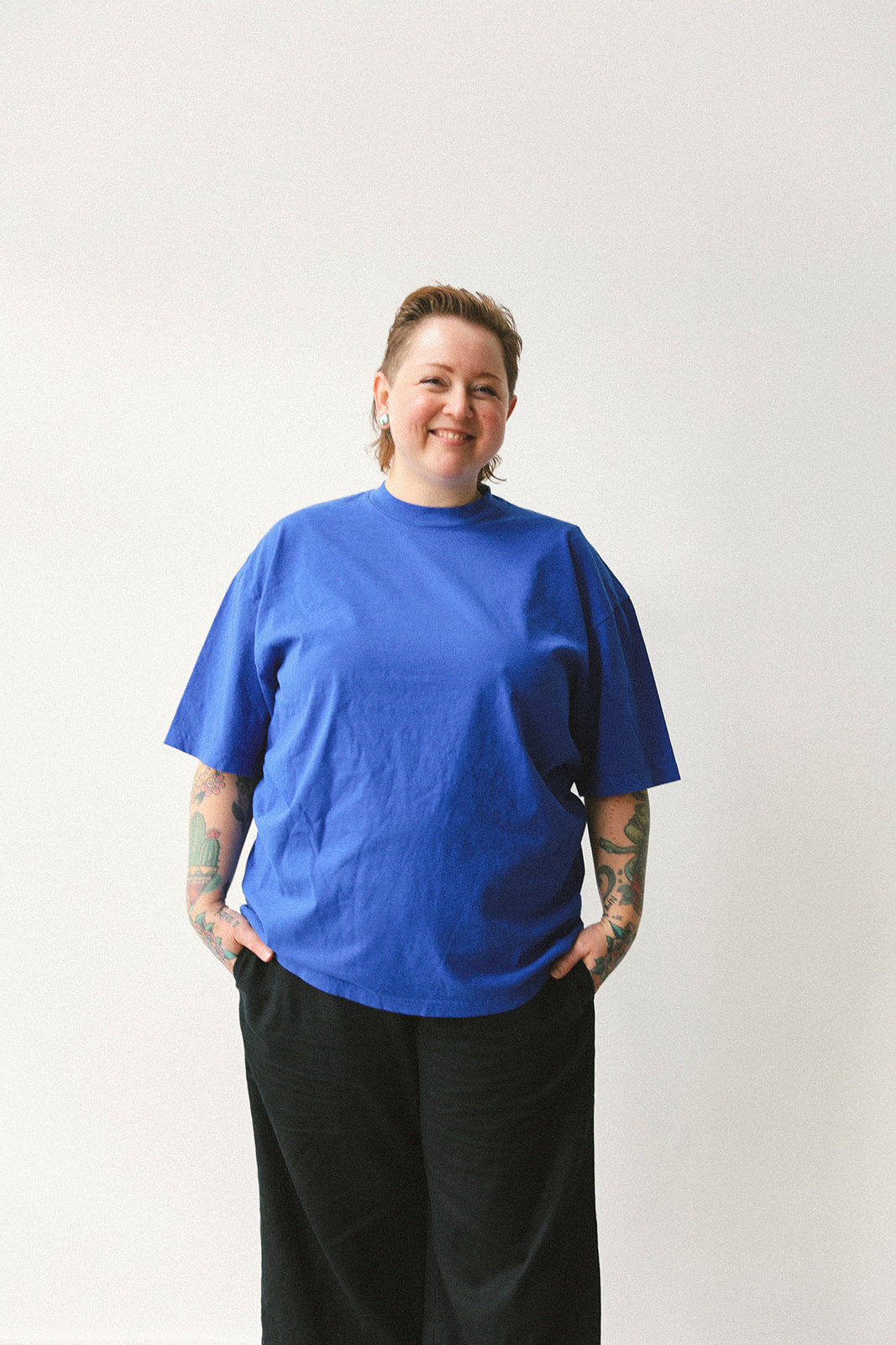 Upcycle brand t-shirt (blue)