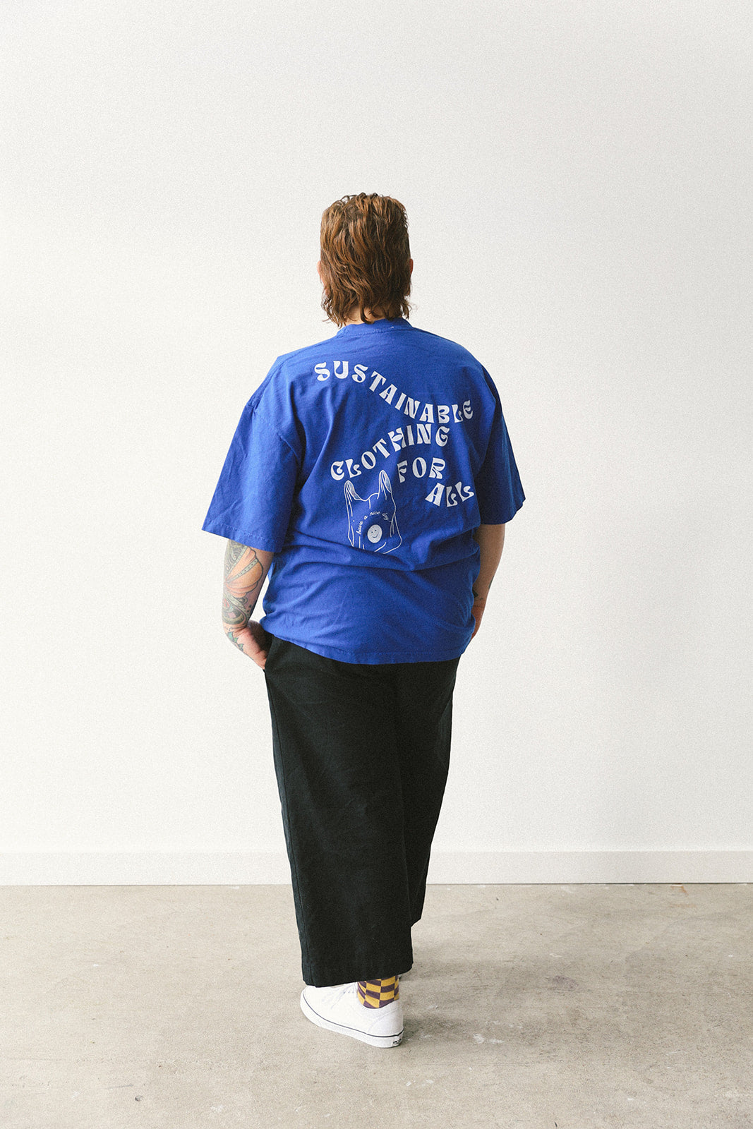 Upcycle brand t-shirt (blue)