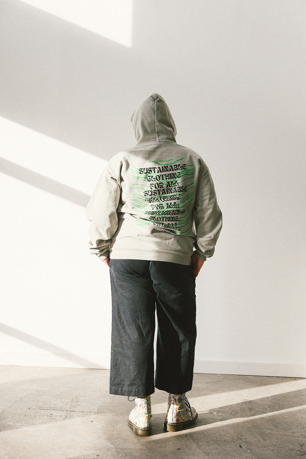 Upcycle brand hoodie (light green)