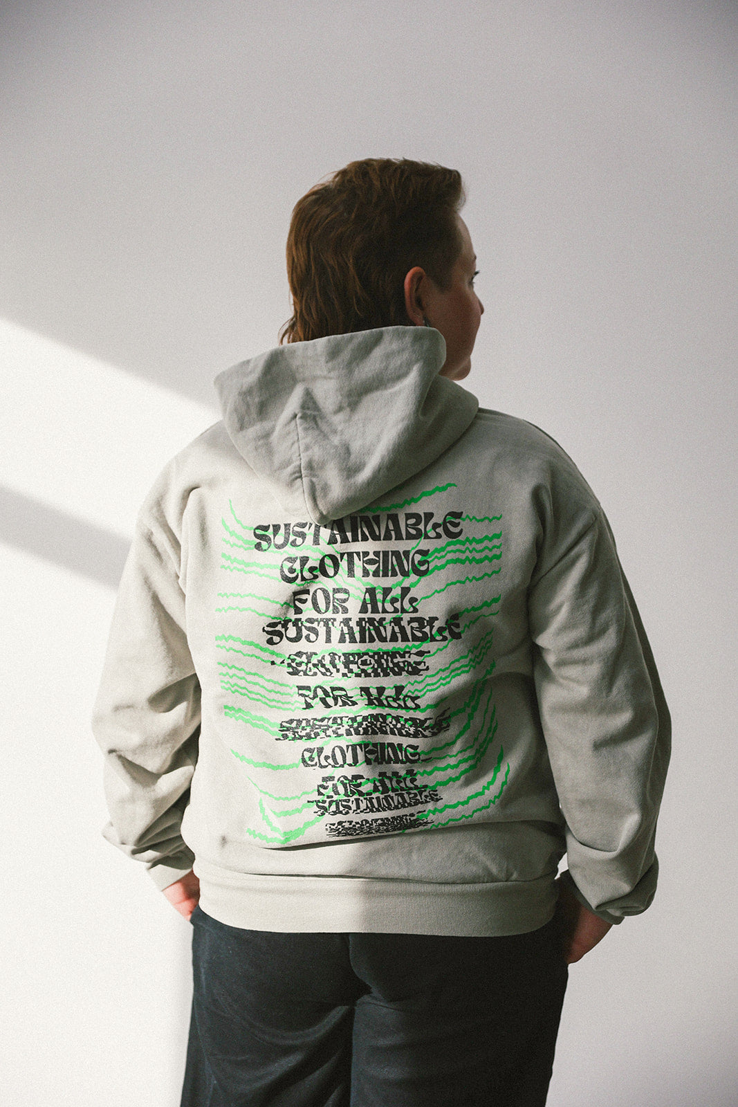 Upcycle brand hoodie (light green)