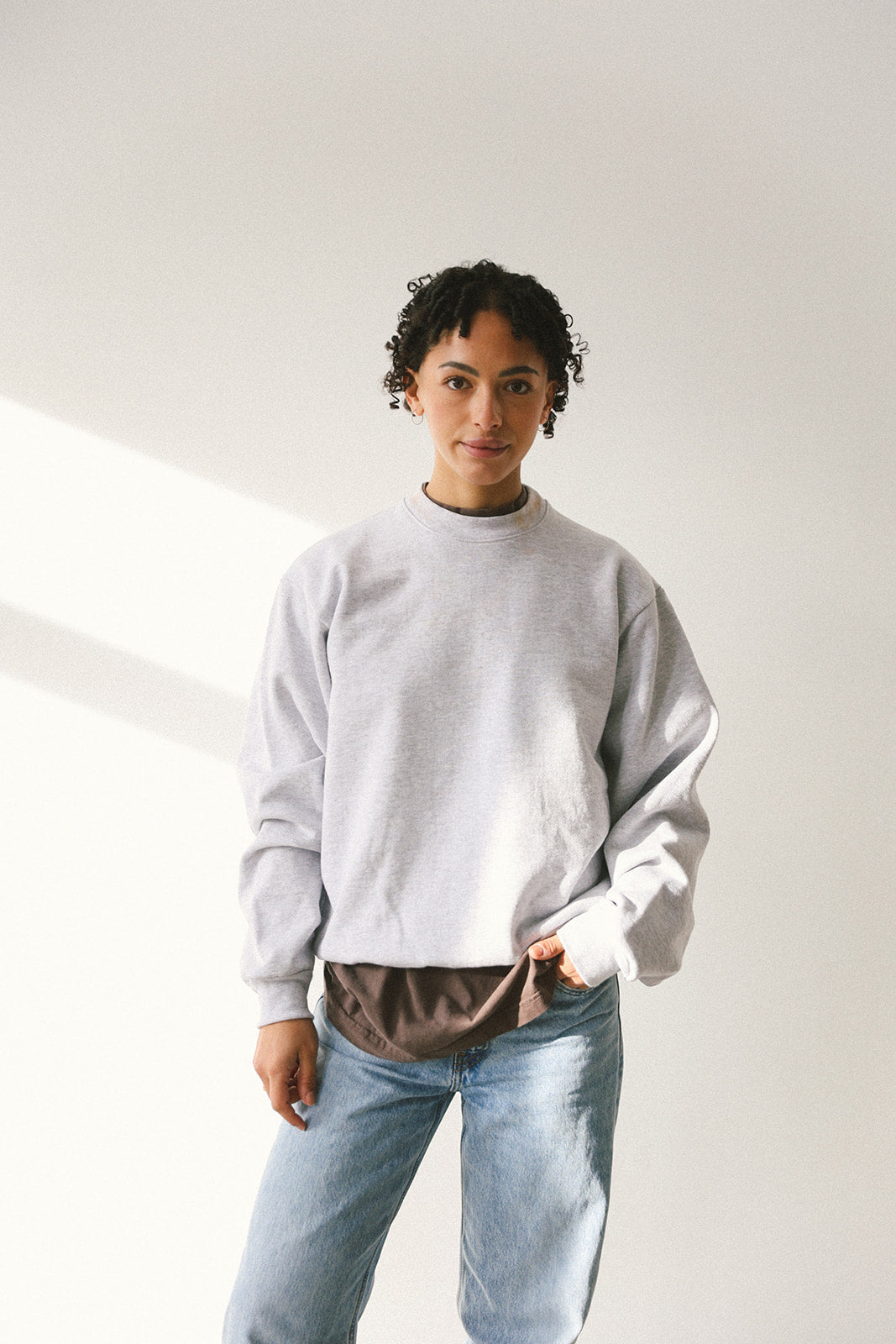 Upcycle brand crewneck (gray)