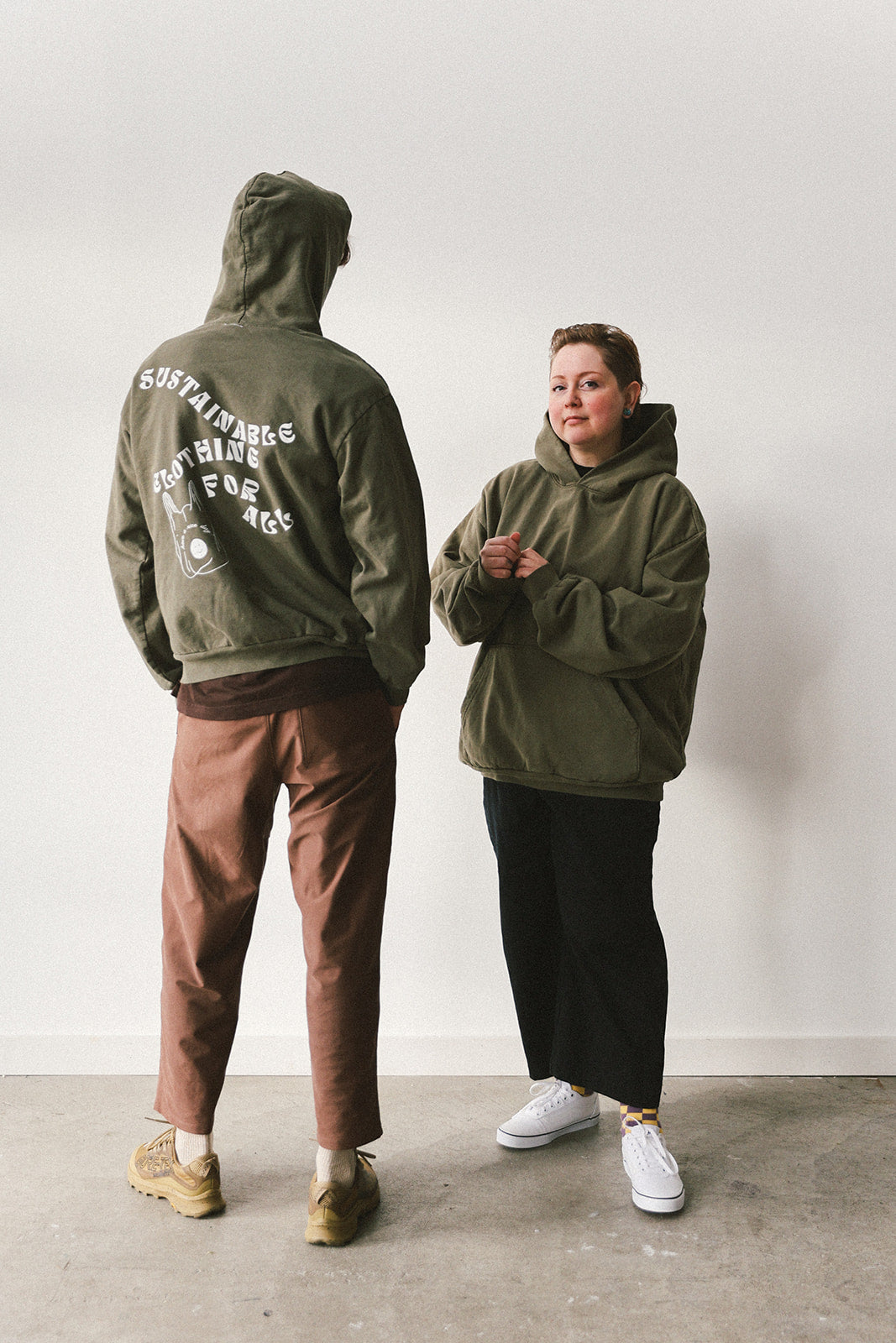 Upcycle brand hoodie (green)