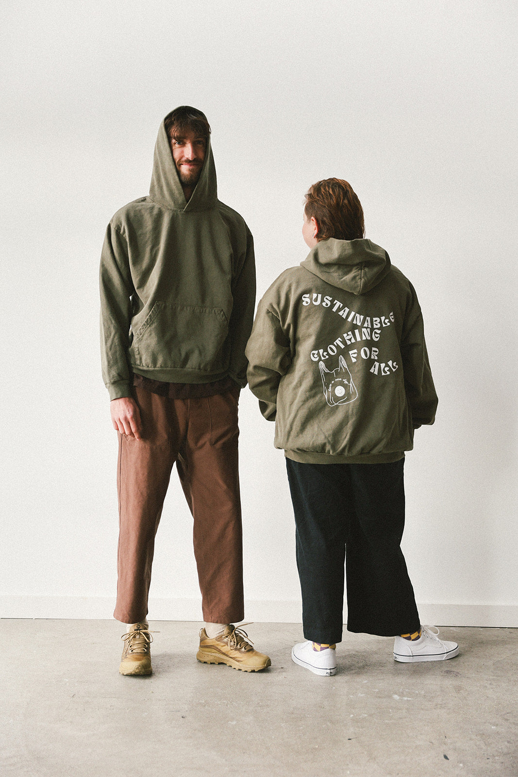 Upcycle brand hoodie (green)