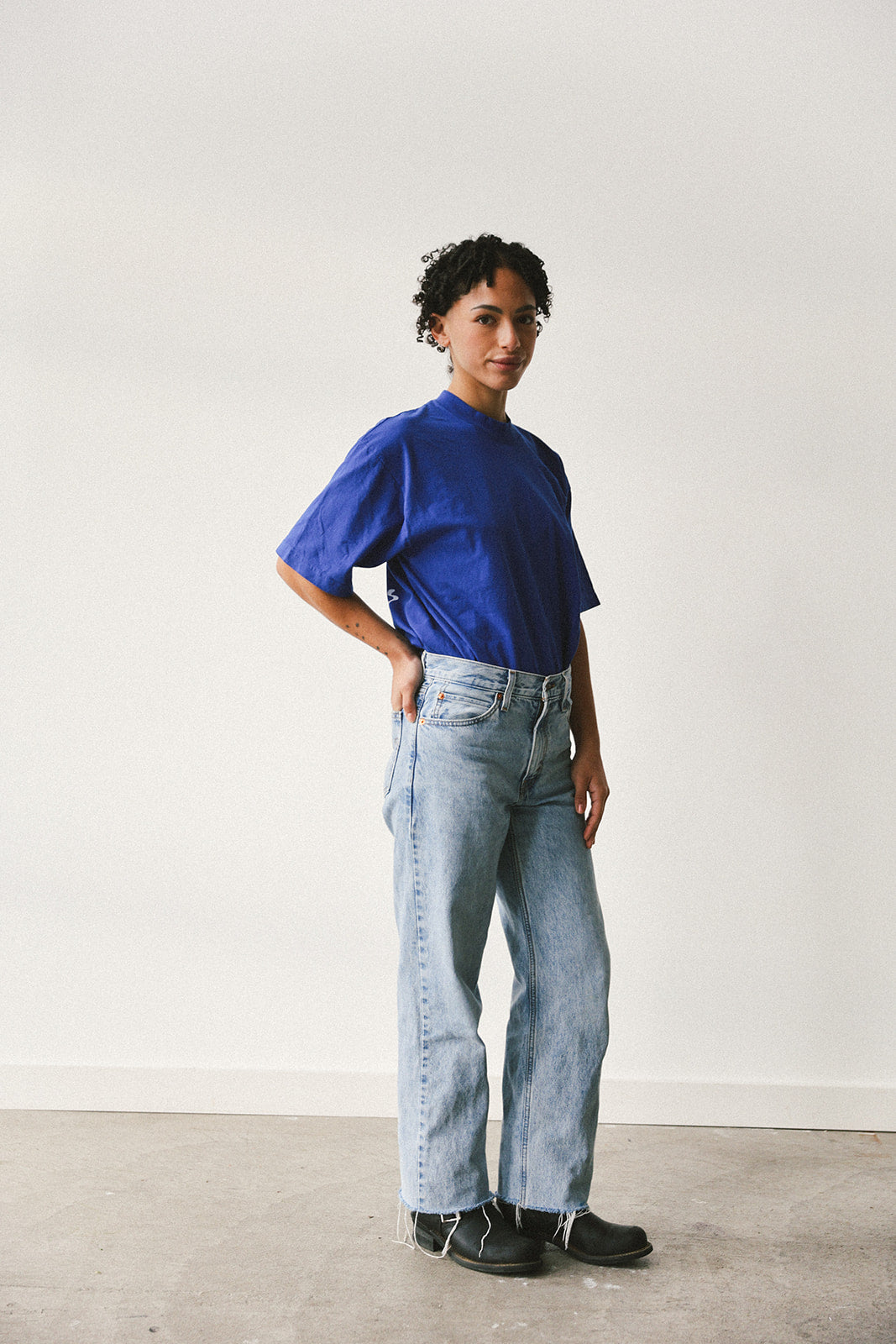 Upcycle brand t-shirt (blue)