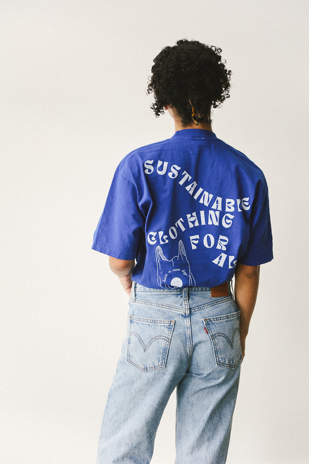 Upcycle brand t-shirt (blue)