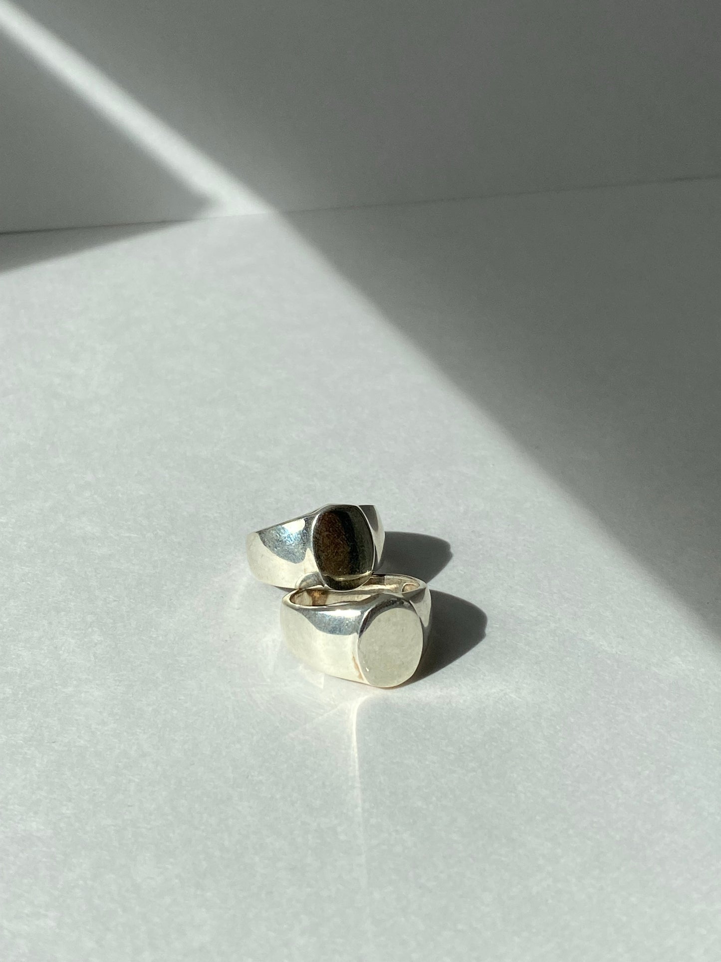 Oval Sterling Silver Signet Ring
