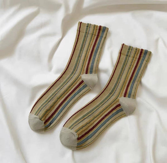 Colorblock Striped Socks