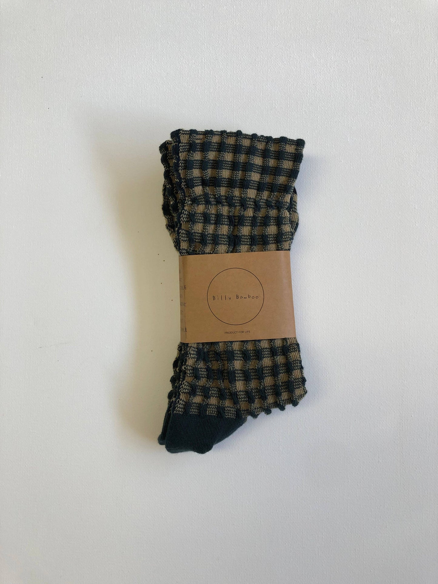 GINGHAM Waffle Socks