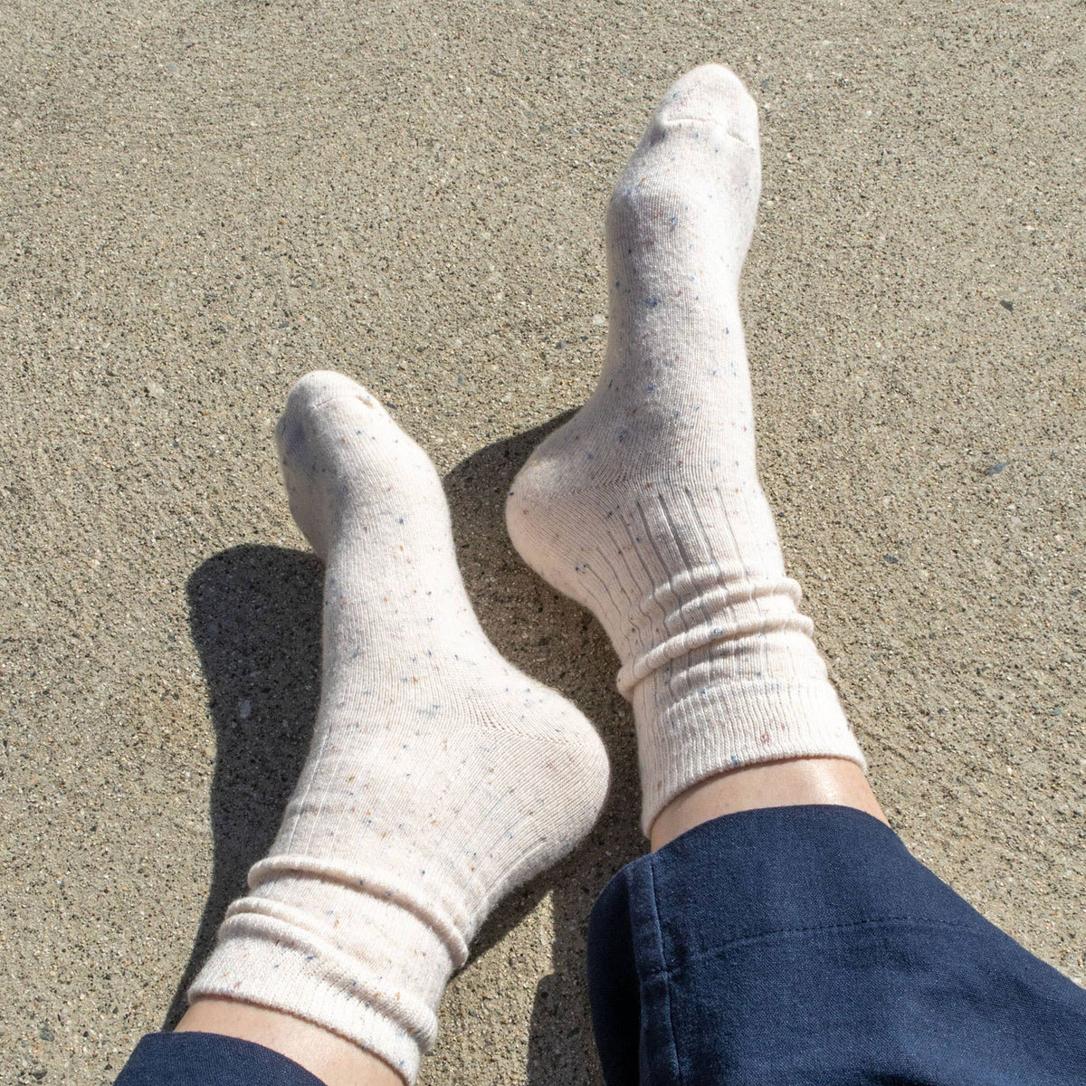 Soft Cozy Merino Wool Socks in Ice Dip