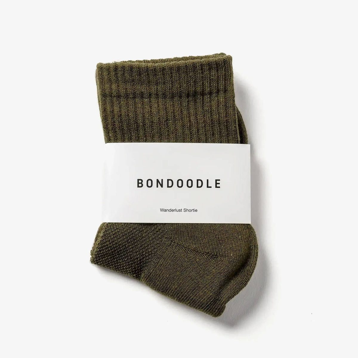 Short Ribbed Sport Ankle Socks in Khaki