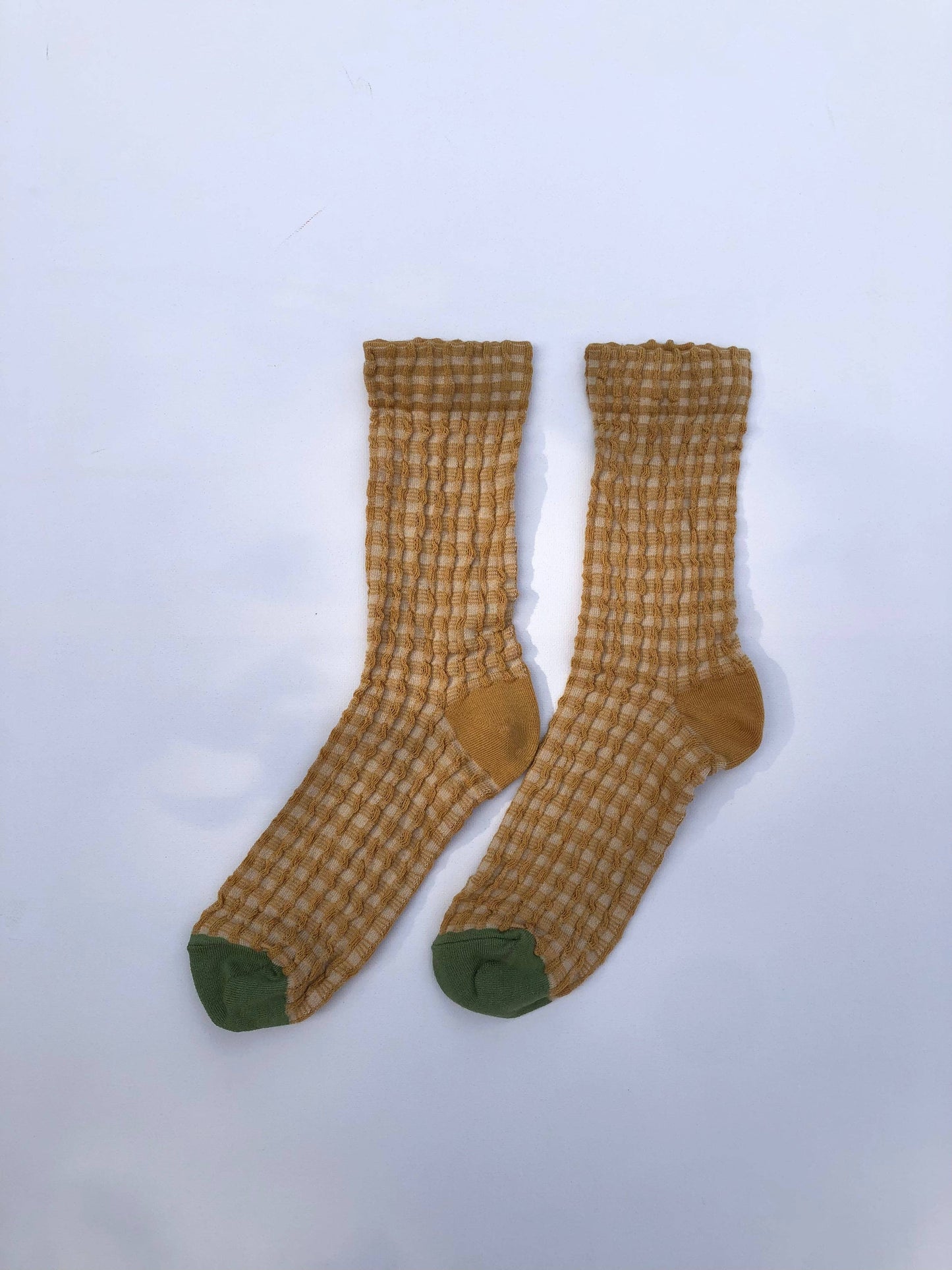 GINGHAM Waffle Socks