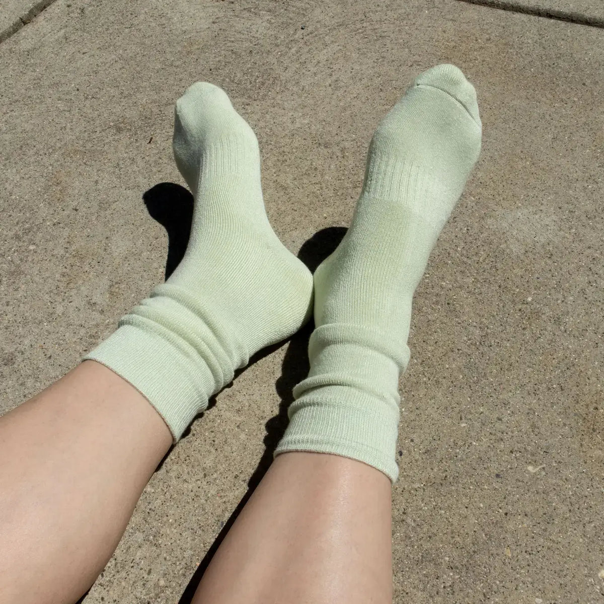 Super-Soft Cozy Bamboo Lounge Socks in Pistachio