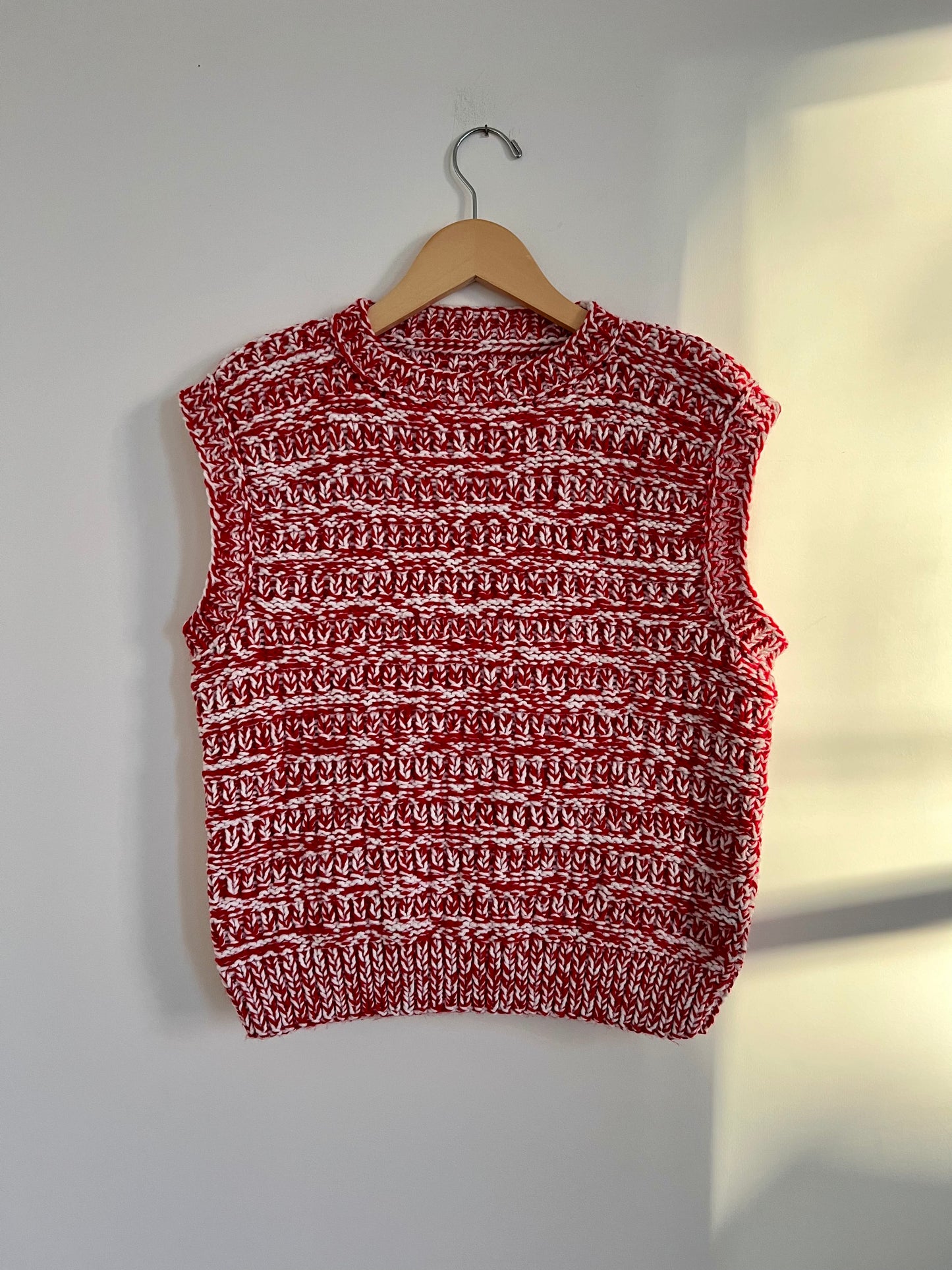 Hand knit vests by Upcycle