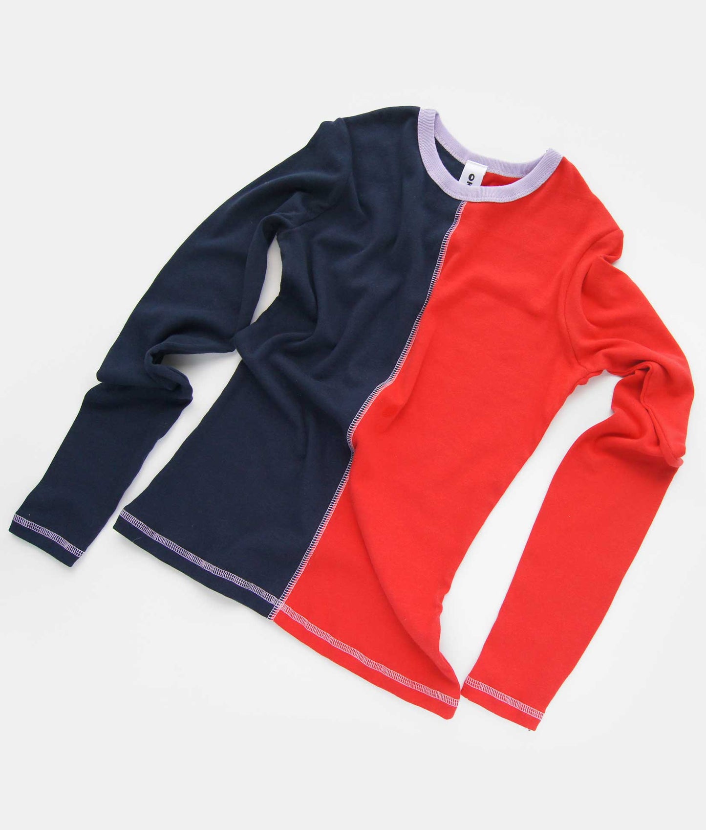 Long Sleeve Colour Block Split Tee