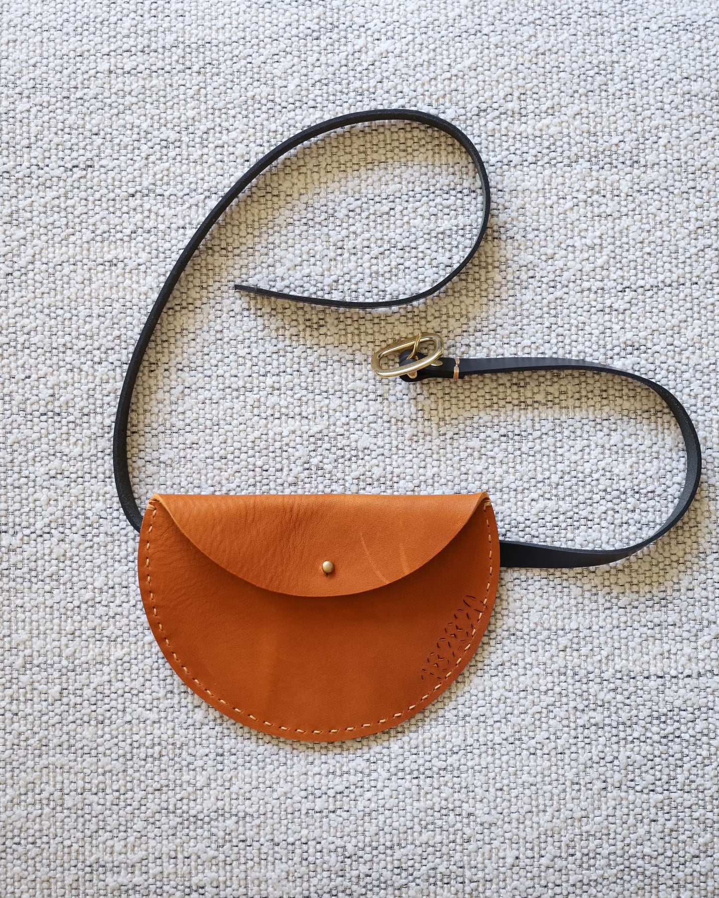 Hand-stitched Crescent Pouch