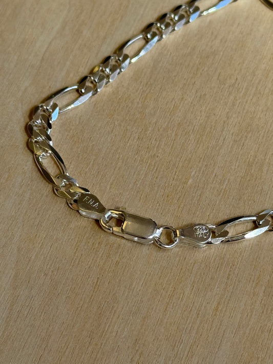 Sterling Silver Figaro Bracelet