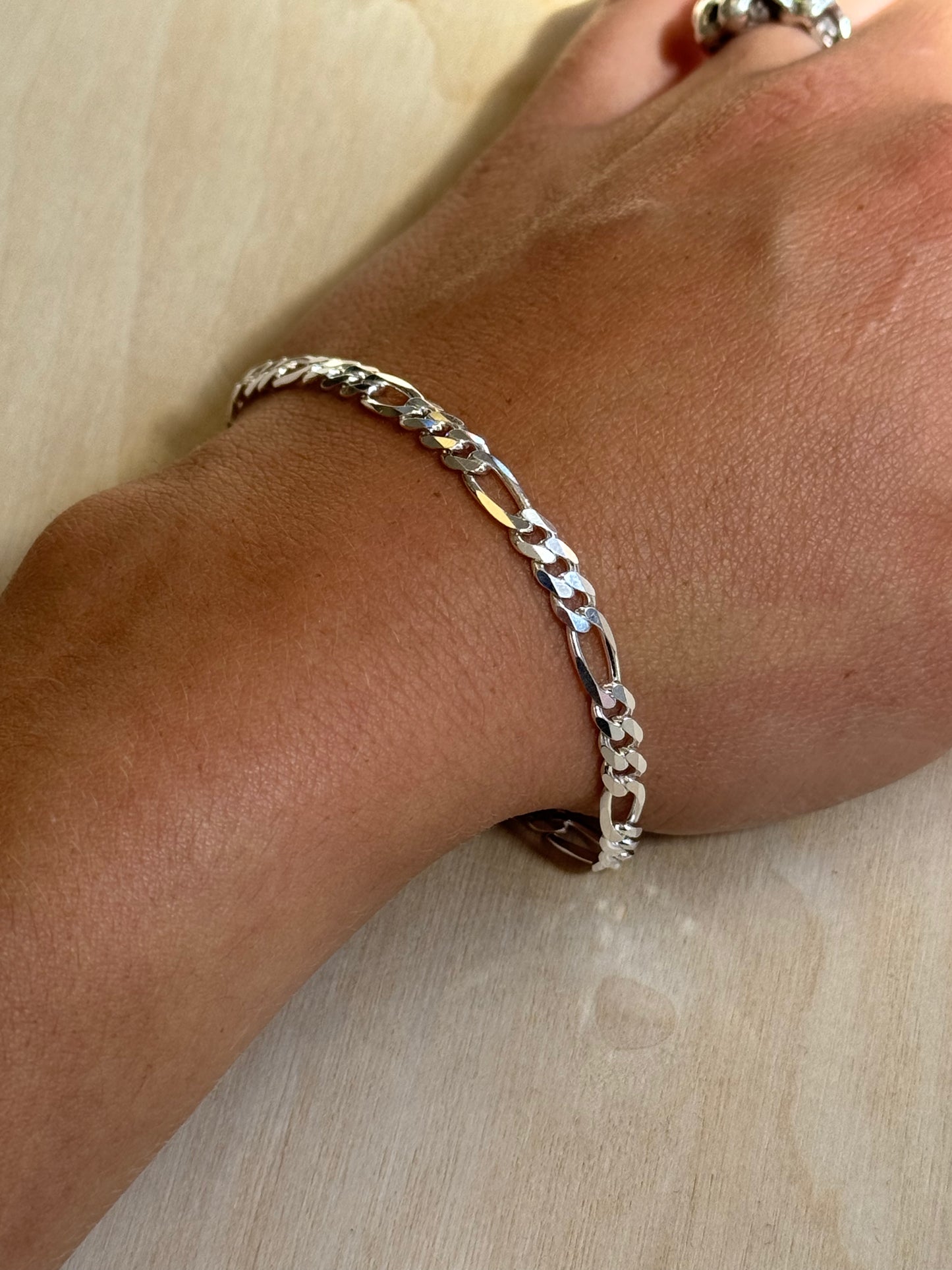Sterling Silver Figaro Bracelet