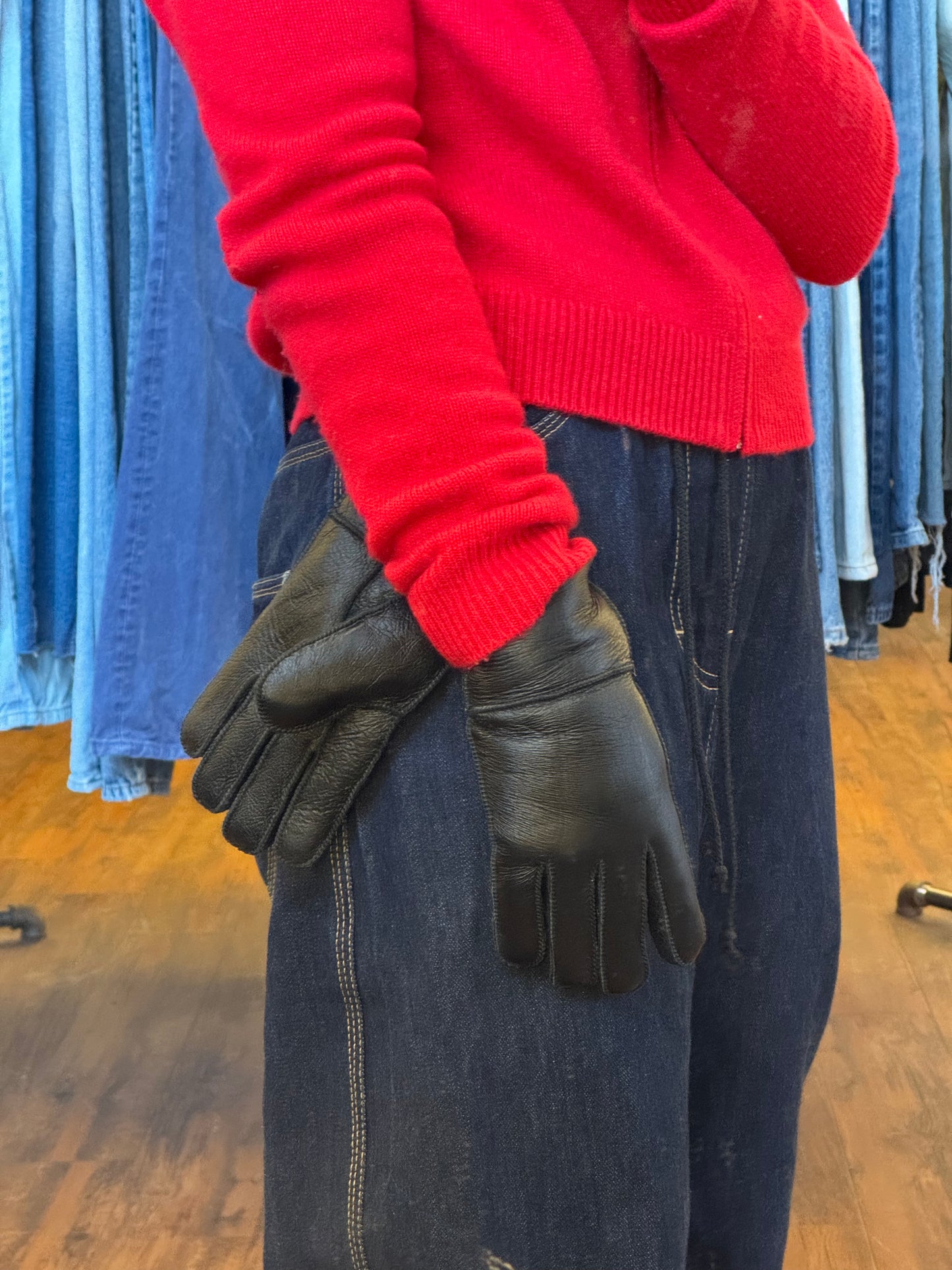 Leather Shearling Gloves