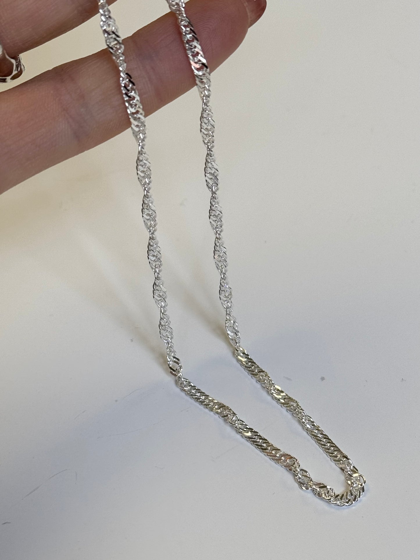 Twisted Sterling Silver Chain