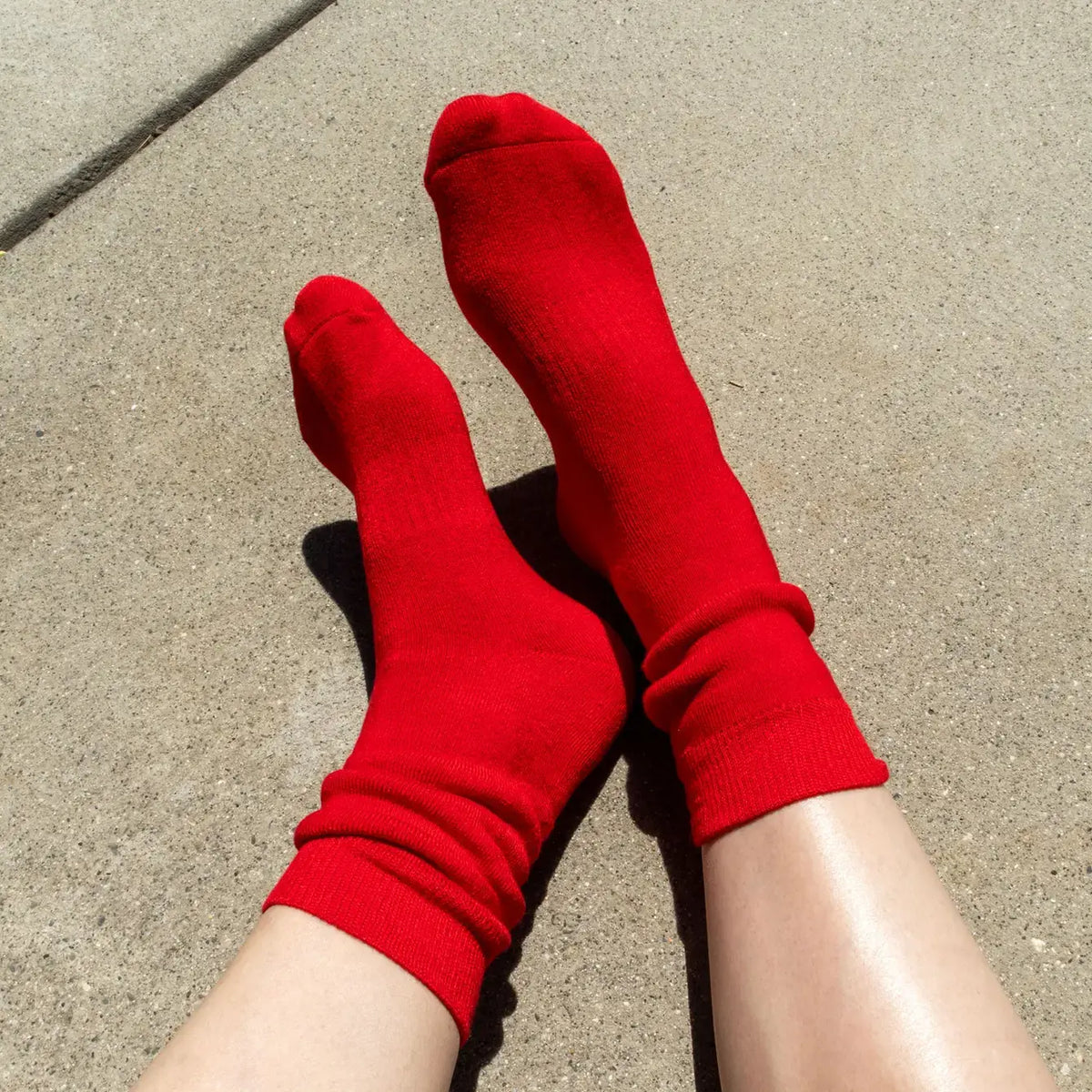 Super-Soft Cozy Bamboo Lounge Socks in Chili