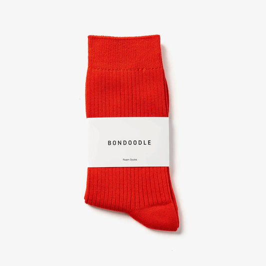 Everyday Cotton Crew Socks in Tomato