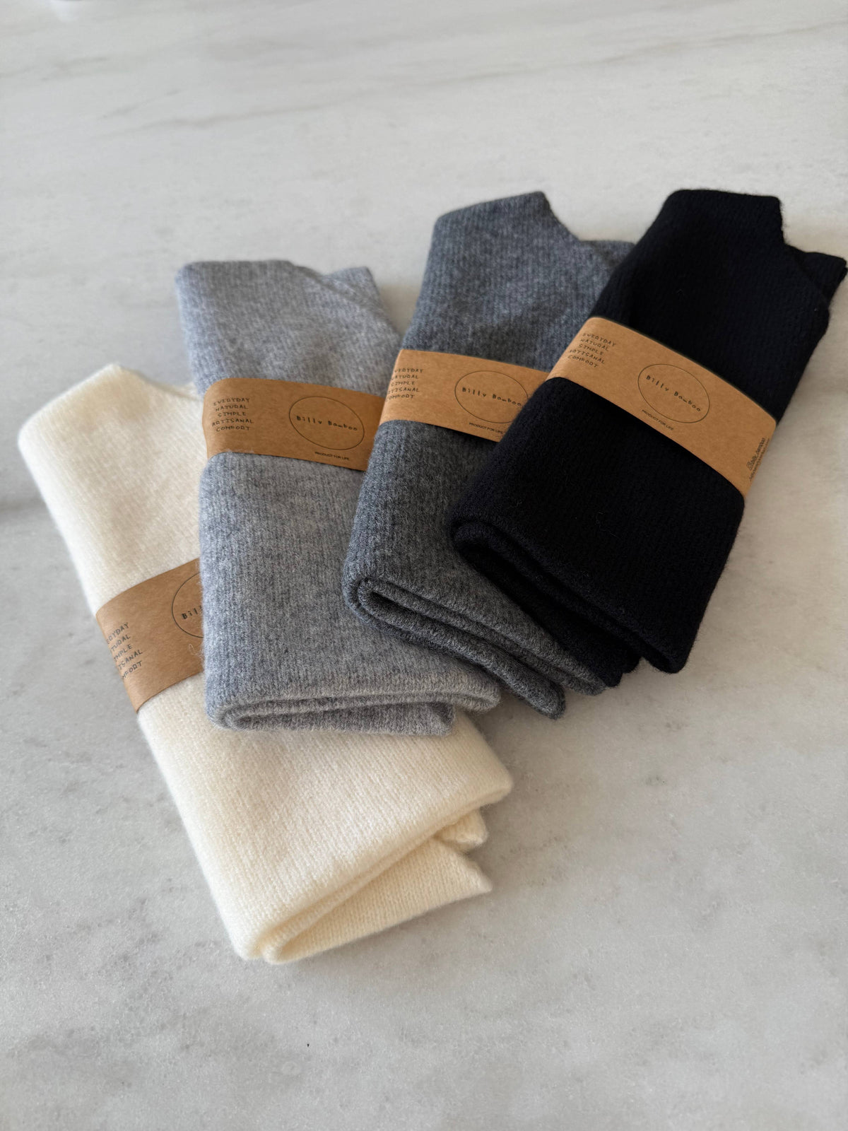 FUZZY WOOL CRAVAT SCARF - neutral