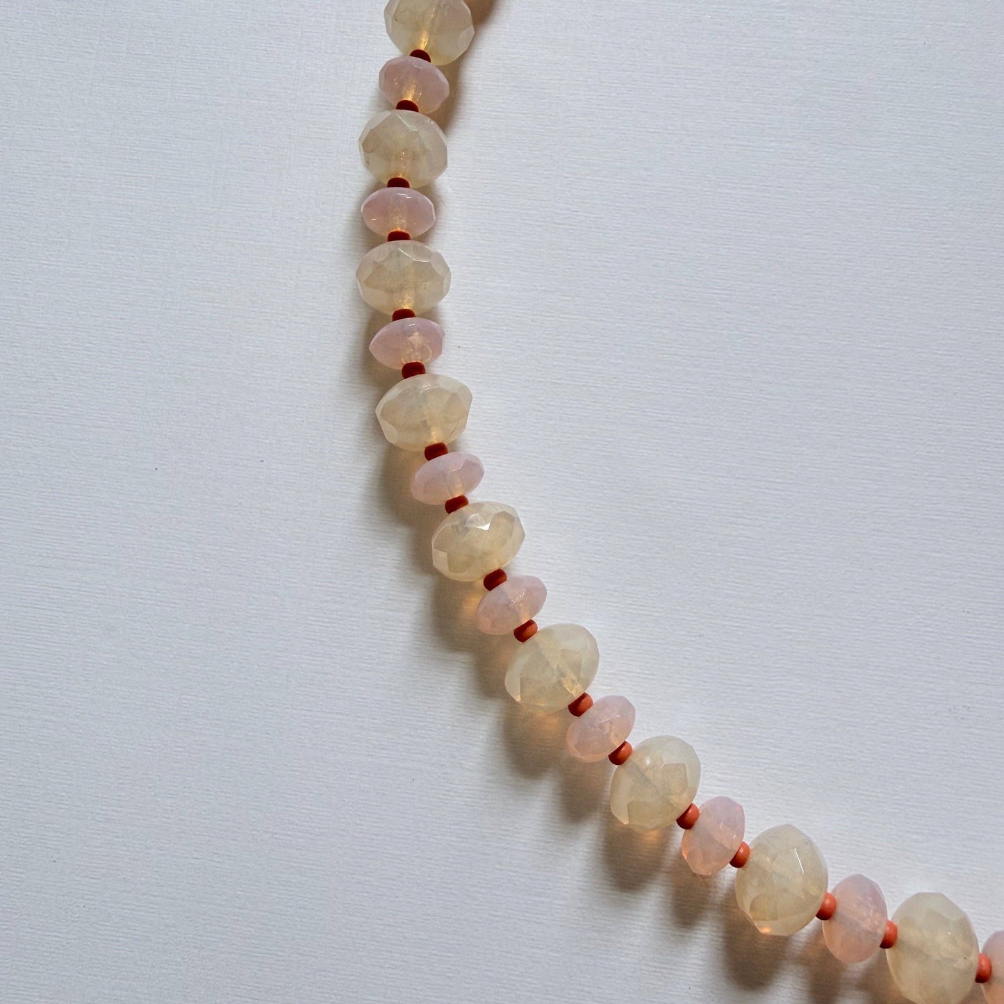 Apricot — Opalite & Pearl Necklace