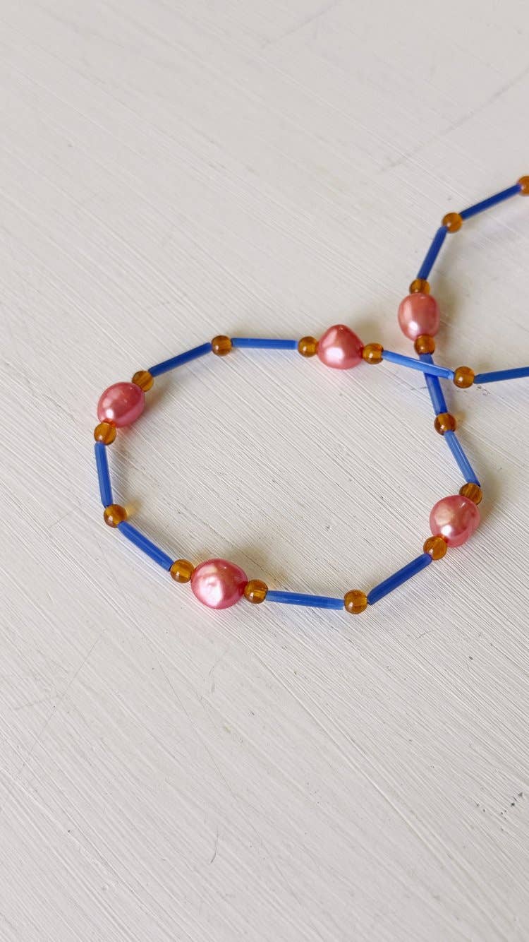 Recycled Lovers - Pink Pearl Necklace